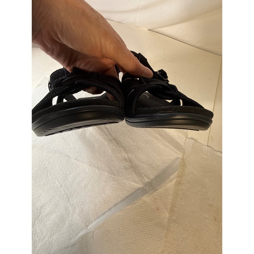 Orthofeet Black Orthopedic Comfort Wedge Sandals Womens 9 Medium 62037 B9 - Picture 6 of 10